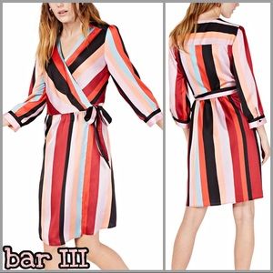 Bar III | Reality Striped Wrap Dress NWT SZ XS
